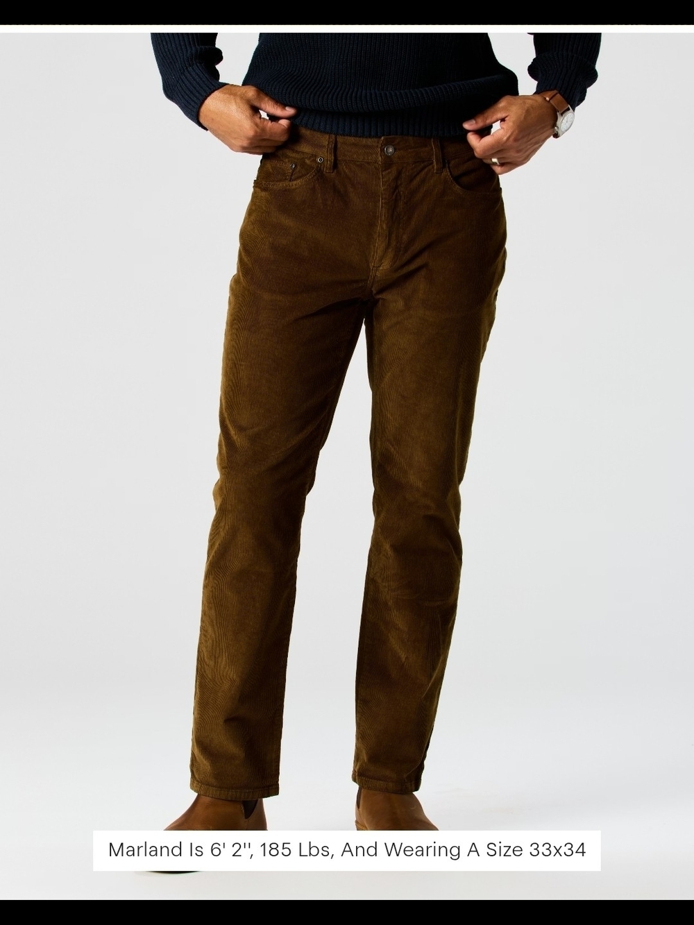 Flint and Tinder - Men's Dark Brown Corduroy Tapered Pants